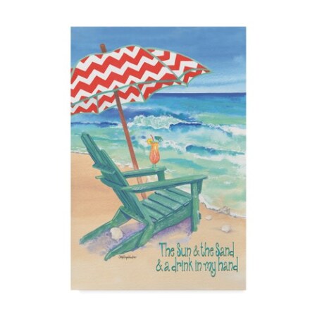 Trademark Fine Art Cindy Fornataro 'Sun And Sand' Canvas Art, 22x32 ALI41686-C2232GG